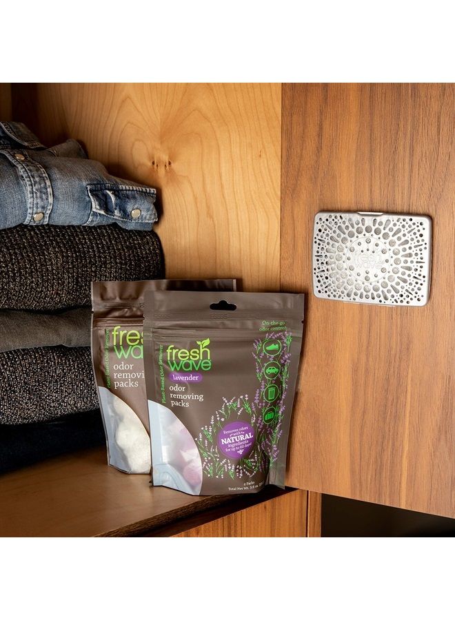 Lavender Odor Eliminating & Deodorizing Packs | Bag of 6 | Safer Odor Relief for Small Spaces | Natural Plant-Based Odor Eliminator | Odor Absorbers for Home