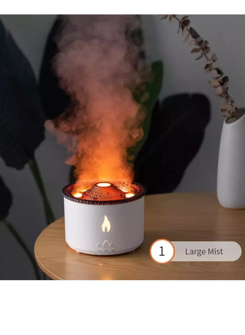 Flame Aroma Diffuser Night Light Humidifier White