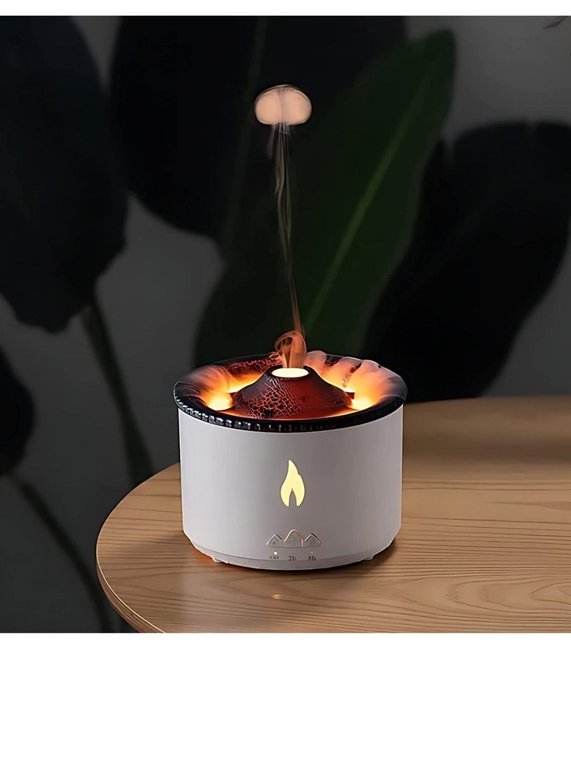 Flame Aroma Diffuser Night Light Humidifier White