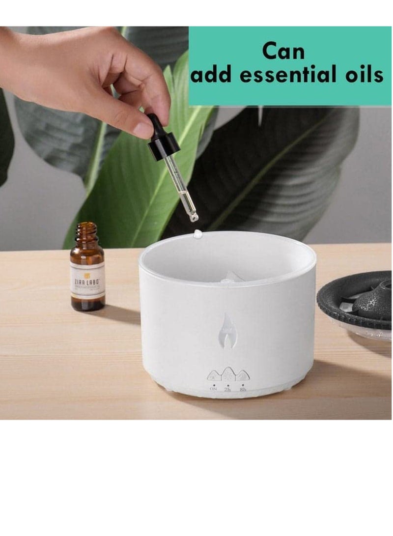 Flame Aroma Diffuser Night Light Humidifier White