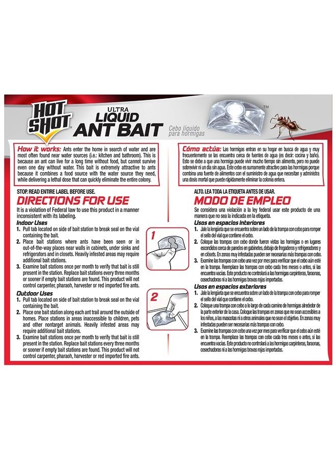 Hotshot Ultra Liquid Ant Bait, 4 Count, 1 Pack