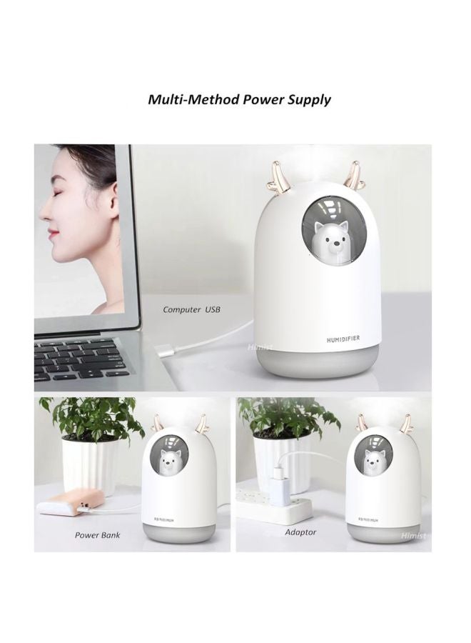 Cute Pet Ultrasonic Aroma Air Diffuser With USB Port 2 W White/Grey/Silver