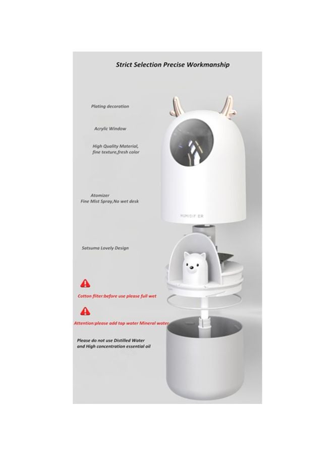 Cute Pet Ultrasonic Aroma Air Diffuser With USB Port 2 W White/Grey/Silver