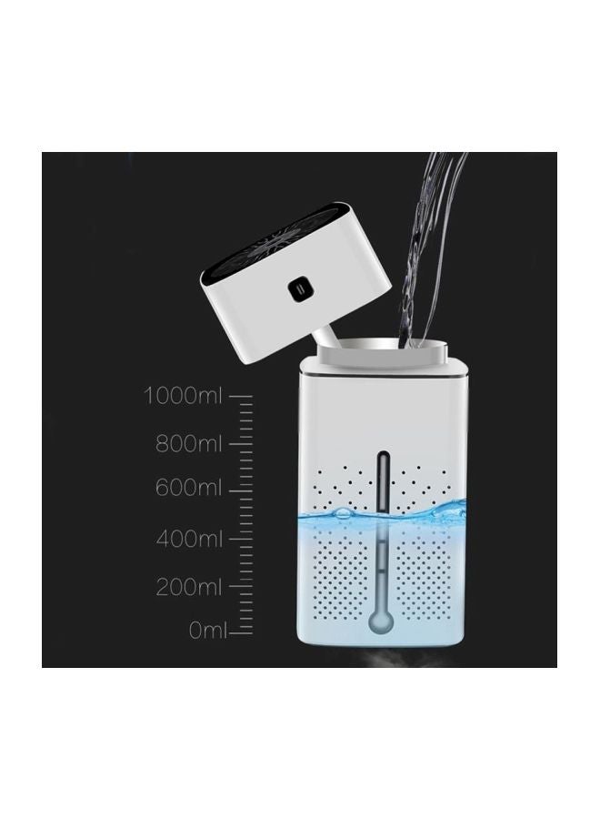 Portable Air Humidifier With LED Night Lamp 3W White/Black