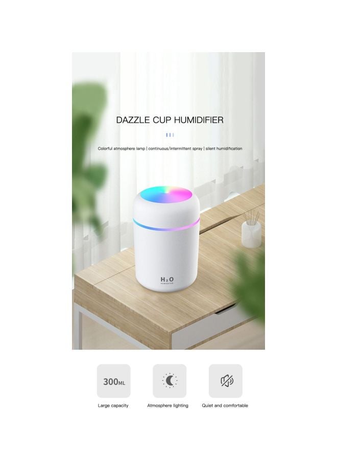 USB Air Humidifier With LED Light White