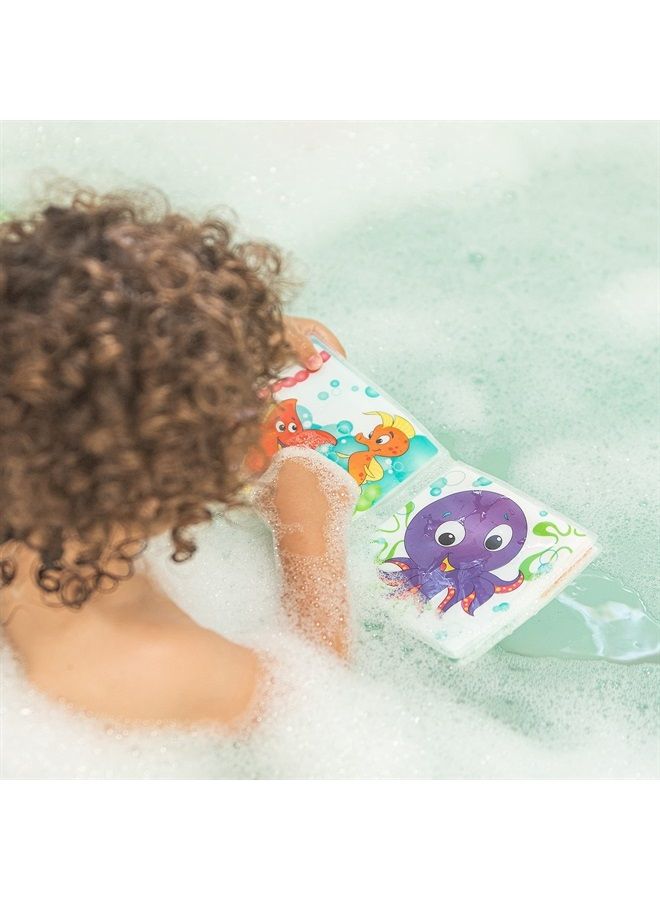 Bath Fun Time Book with Water-Proof Pages and Surprise Squeaker, Early Education, 0 M+