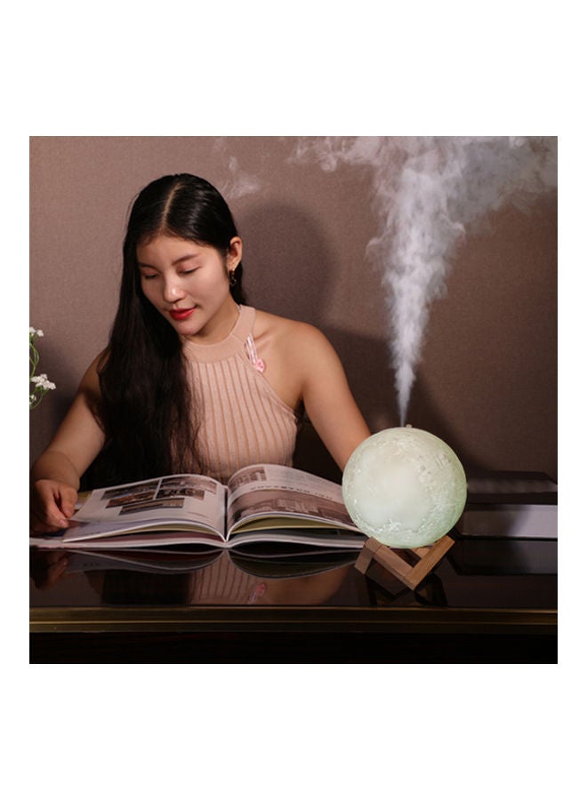 3D Moon Shape Portable Humidifier with Night Light White 16.00*14.00*14.00cm