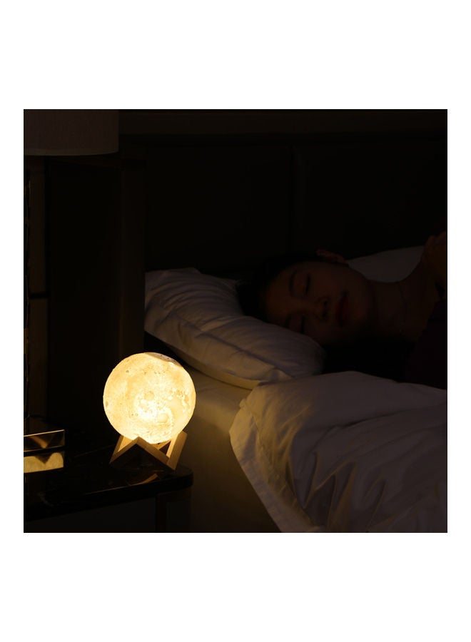 3D Moon Shape Portable Humidifier with Night Light White 16.00*14.00*14.00cm