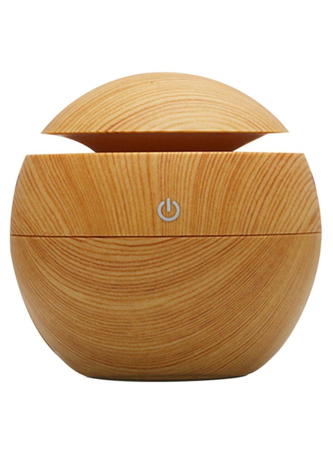 Portable Wooden Aroma Oil Humidifier 130ml Brown