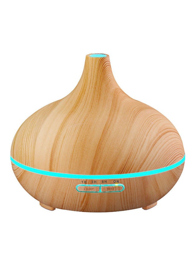 Ultrasonic LED Aromatherapy Humidifier Brown 6.7 x 6inch