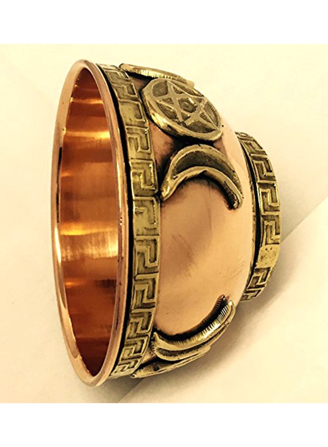 bo New Age Imports, Triple Moon Pentacle Copper 3 Multicolour 5X7X8 inch