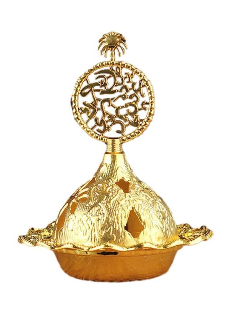 Muslim Eid Mubarak Star Moon Mini Portable Golden Incense Tower Ornaments Ramadan for Home Decor Party Decor Ramadan