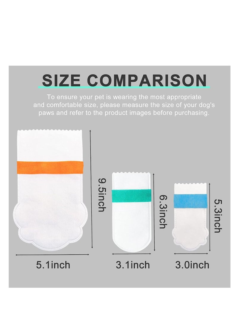 Disposable Dog Shoes, Waterproof Dirt-Proof Outdoor Dog Rain Boots, with Adjustable Straps, for Paw Protection, for Small to Medium Large Dogs, 20Pcs, Large