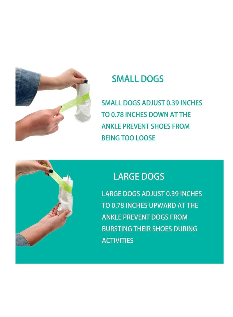 Disposable Dog Shoes, Waterproof Dirt-Proof Outdoor Dog Rain Boots, with Adjustable Straps, for Paw Protection, for Small to Medium Large Dogs, 20Pcs, Large