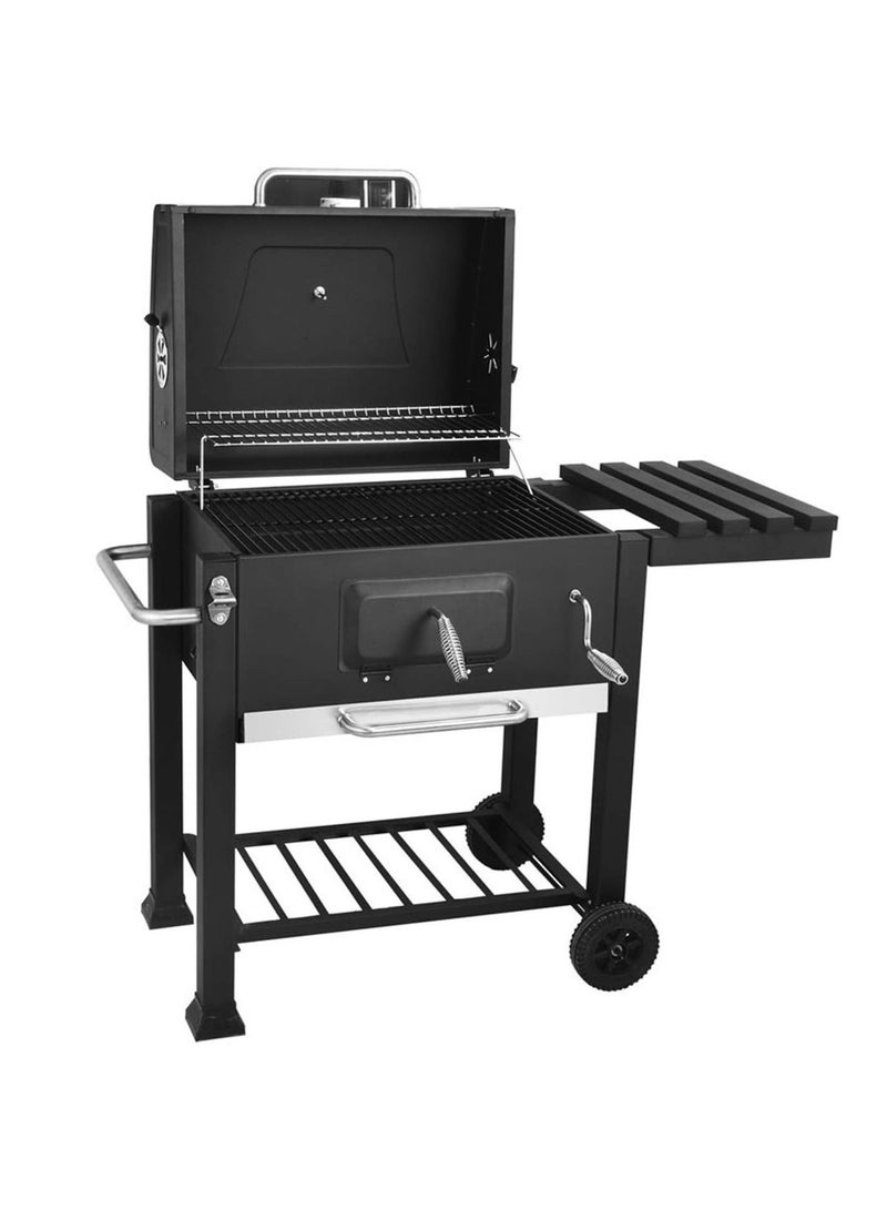 COOLBABY Trolley Charcoal Barbecue Grill A Picnic BBQ Outdoor Patio Garden with Side Trays and Storage Shelf Barbecue Pits