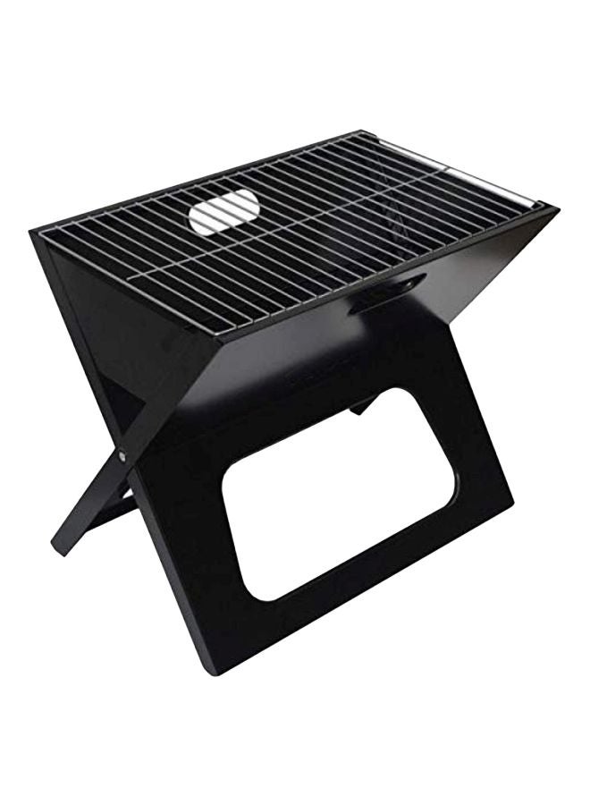 Portable Charcoal Grill Black/Silver 35.5x2.54centimeter