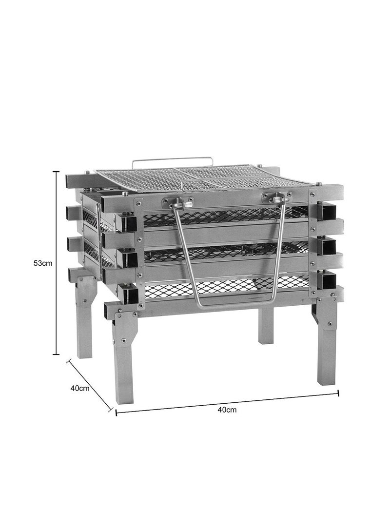 Foldable Square Barbecue Grill Set