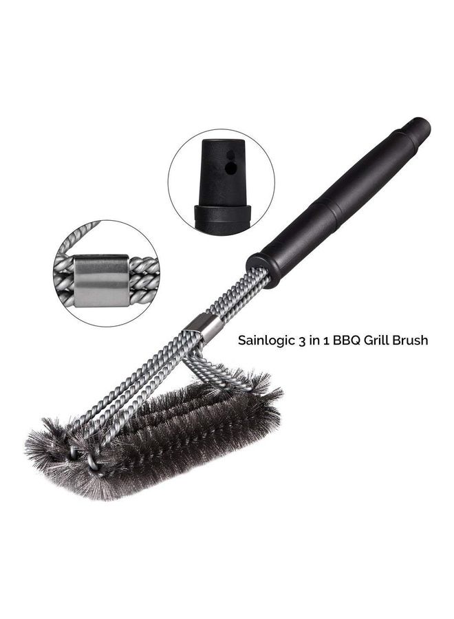 Large Barbecue Grill Cleaning Wire Brush Multicolour 46x7x12cm