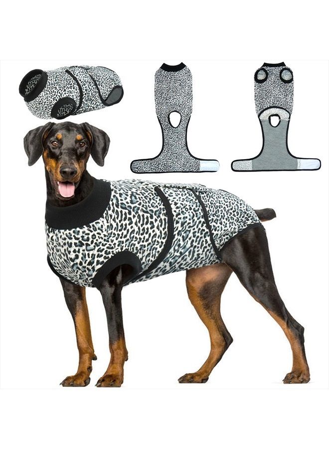 Dog Surgery Recovery Suit, Recovery Suit for Female Male Dogs, Dog Onesie After Surgey Spay Neuter, Anti-Licking Pet Surgical Recovery Snugly Suit, Bodysuit for Abdominal Wounds Skin Disease