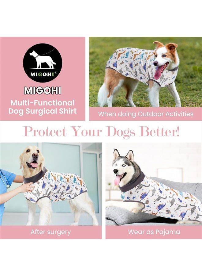 Dog Recovery Suit, After Surgery Dog Recovery Onesie, Anti-Licking Dog Abdominal Wounds Neuter Spay Suit for Female Male Dogs, Pet Bodysuit E-Collar Alternative for Medium Large Dogs 4XL