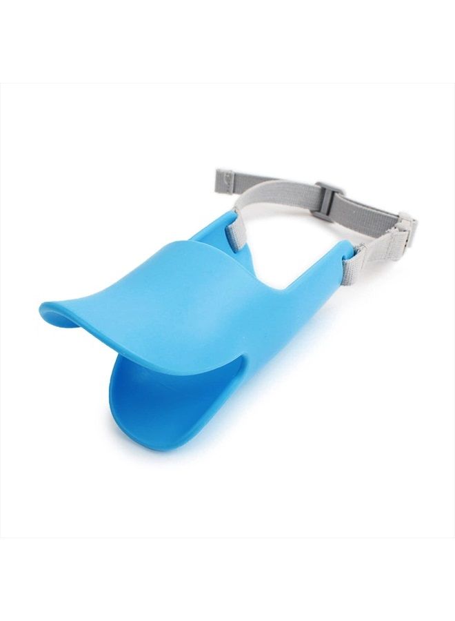 Anti Bite Duck Mouth Shape Dog Mouth Covers Anti-Called Muzzle Masks Pet Mouth Set Bite-Proof (Blue, M)