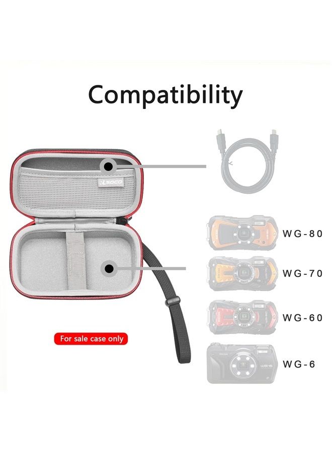 Hard Case for Ricoh WG-80/WG-70/WG-30/WG-7/WG-6 Orange Waterproof Digital Camera. (Case Only)