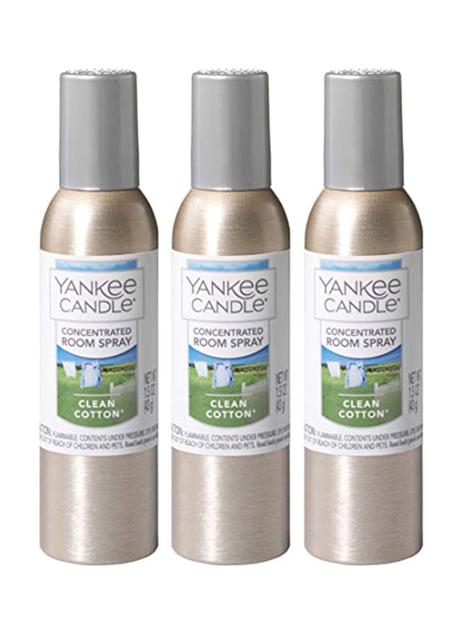Yankee Candle Concentrated Room Spray 3 Pack Clean Cotton