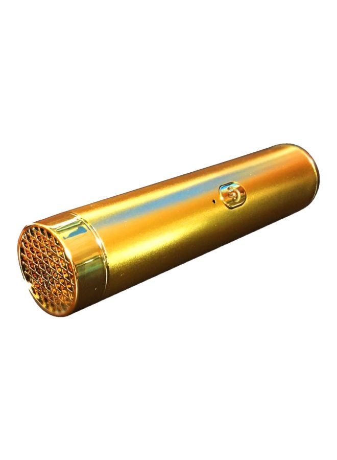 Portable Bakhoor Incense Burner With USB Charging Gold 3.5x3.5x14centimeter