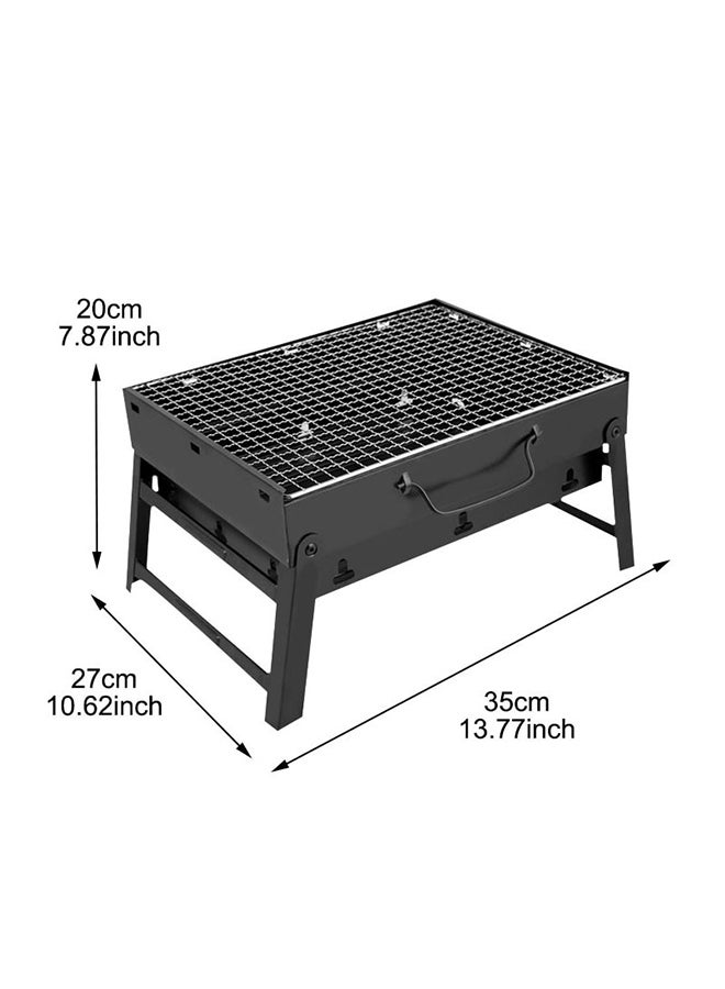 Folding Mini Barbecue Stove Black 35x27x20centimeter