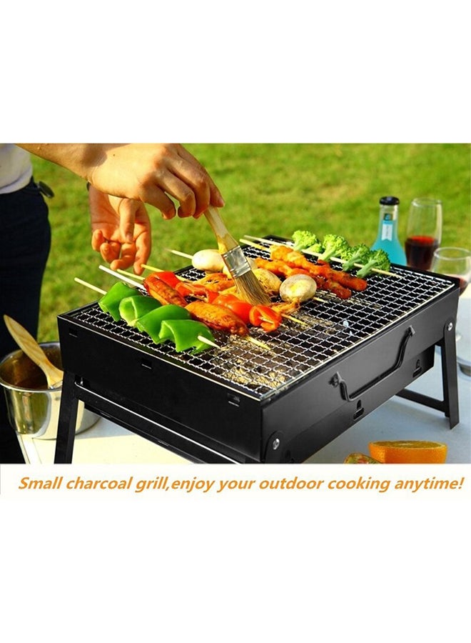 Folding Mini Barbecue Stove Black 35x27x20centimeter