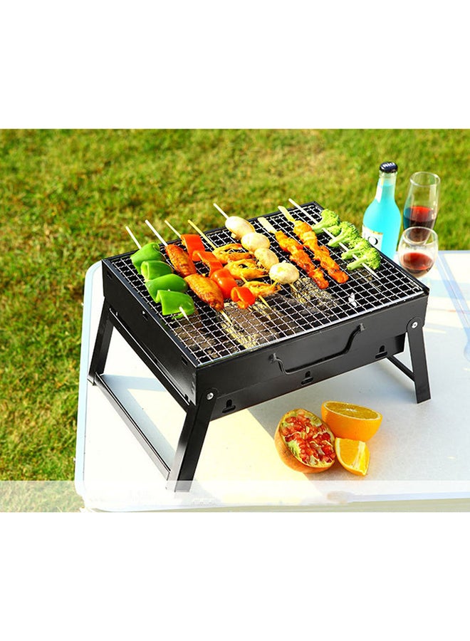 Portable BBQ Charcoal Grill Black 20x35x27cm