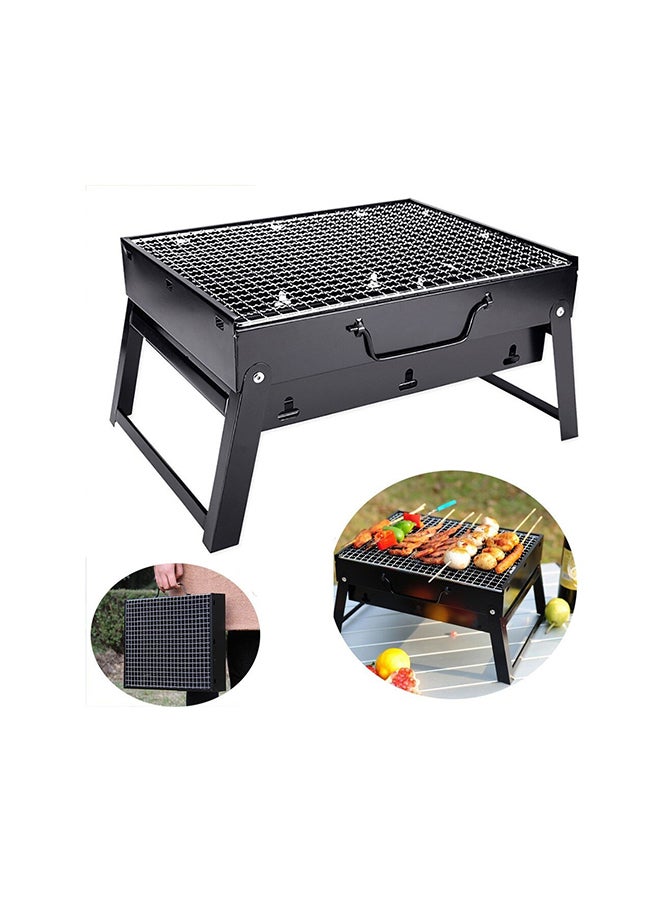 Portable BBQ Charcoal Grill Black 20x35x27cm