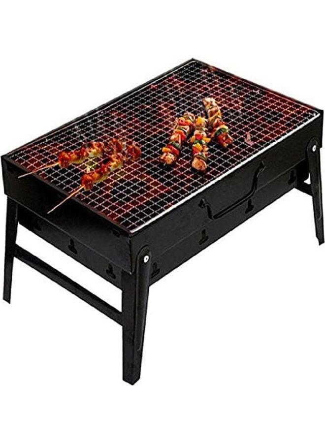 The Portable Alumstel Charcoal Grill For Picnics And Gardens Size 360_105_280 Mm Black ‎39.6  x  31.4  x  14.2cm