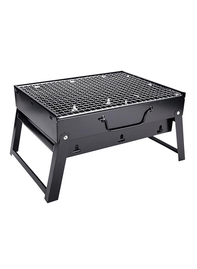 Portable Barbeque Charcoal Grill Black/Silver 35x27.5cm