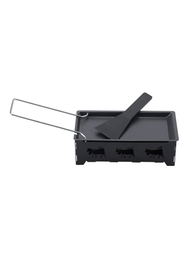 2-Piece Raclette Grill Set Black