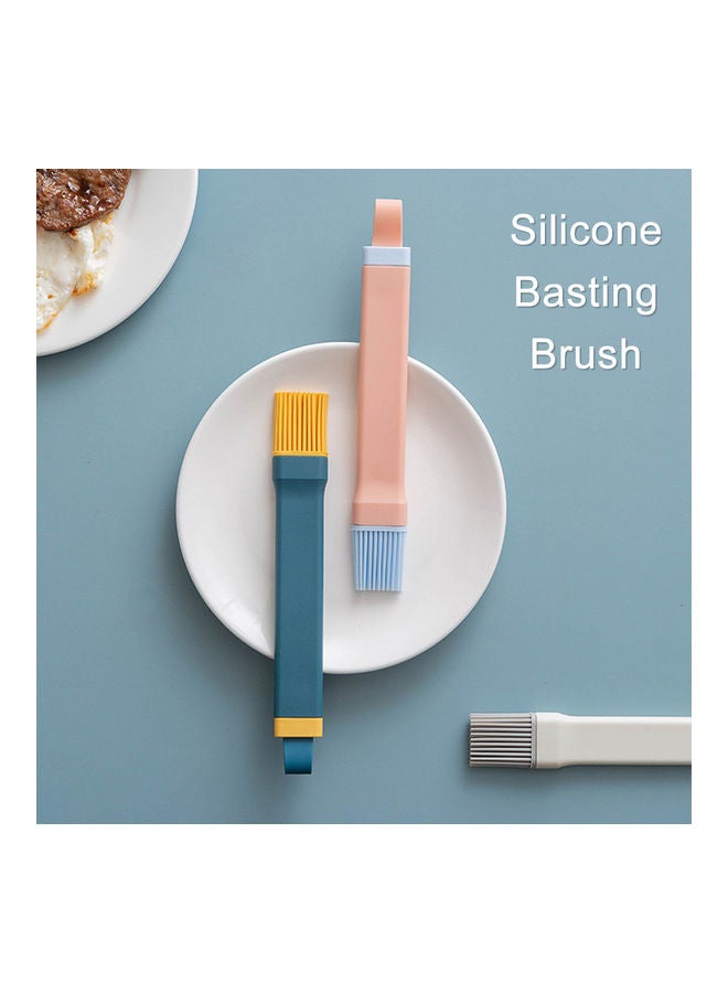 Silicone Heat Resistant Oil Brush Blue/Yellow 21x3cm