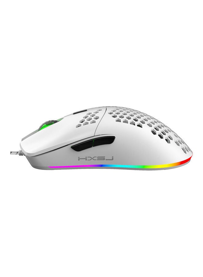 J900 USB Wired Gaming Mouse White