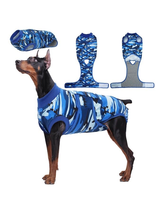 Dog Surgery Recovery Suit, Professional Dog Recovery Suit Dog Surgical Recovery Suit Female Male, Anti-Licking Neutered Spay Onesie for Small Medium Large Dogs Puppy E-Collar &Cone Alternative