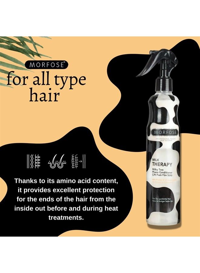 Milk Therapy Spray, Hair Detangler Spray for Women, Leave in Conditioner for Dry Damaged Hair, Heat Protectant for Hair Heat Protectant Spray, Leave in Conditioner for Curly Hair, Heat Protect
