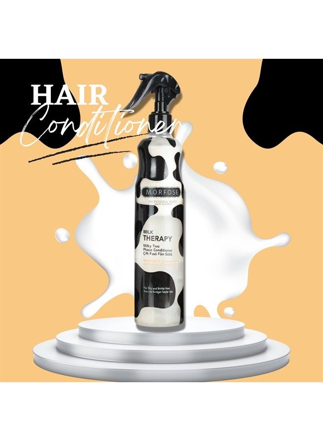 Milk Therapy Spray, Hair Detangler Spray for Women, Leave in Conditioner for Dry Damaged Hair, Heat Protectant for Hair Heat Protectant Spray, Leave in Conditioner for Curly Hair, Heat Protect