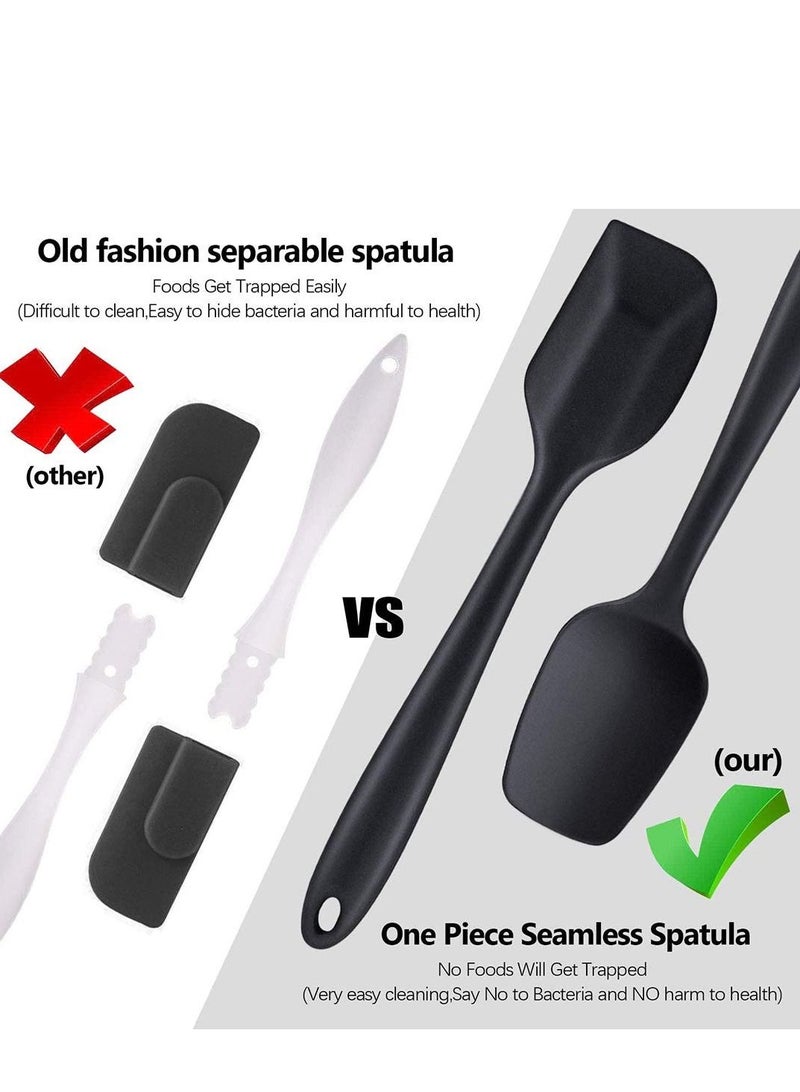 Silicone Spatula Set 6 Piece Rubber Spatula Set Heat-Resistant Spatula Kitchen Utensils Set for Cooking Baking and Mixing