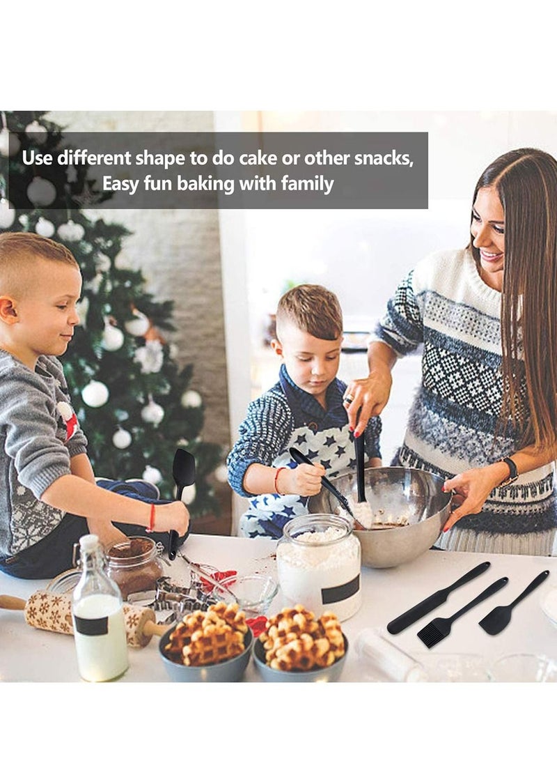 Silicone Spatula Set 6 Piece Rubber Spatula Set Heat-Resistant Spatula Kitchen Utensils Set for Cooking Baking and Mixing