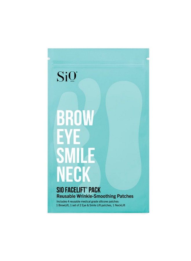 Beauty Facelift ; Neck Forehead Eye & Smile Antiwrinkle Patches ; Overnight Smoothing Silicone Patches For Face Neck Forehead Eye & Smile Fine Lines And Signs Of Aging