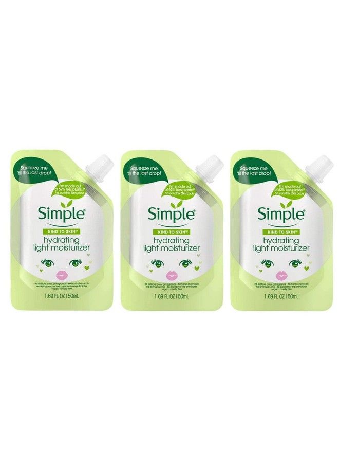 Simple Face Simple Sassy Hydrating Light Moisturizer Mini Travel Size Eco Friendly Pouch 1.69 Fl Oz Pack Of 3 5.07 Ounce