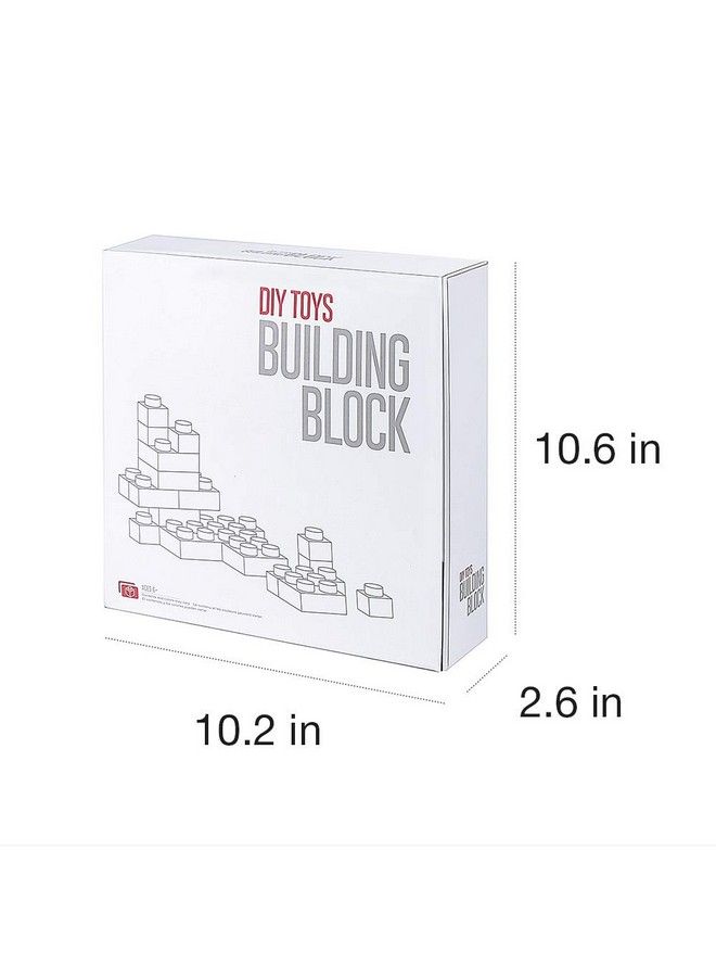 Building Bricks 1500 Pcs Basic Building Blocks Compatible With All Major Brands (White)