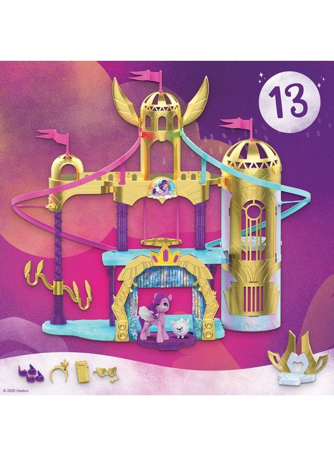 : A New Generation Movie Royal Racing Ziplines 22Inch Castle Playset Toy With 2 Moving Ziplines Princess Pipp Petals Figure