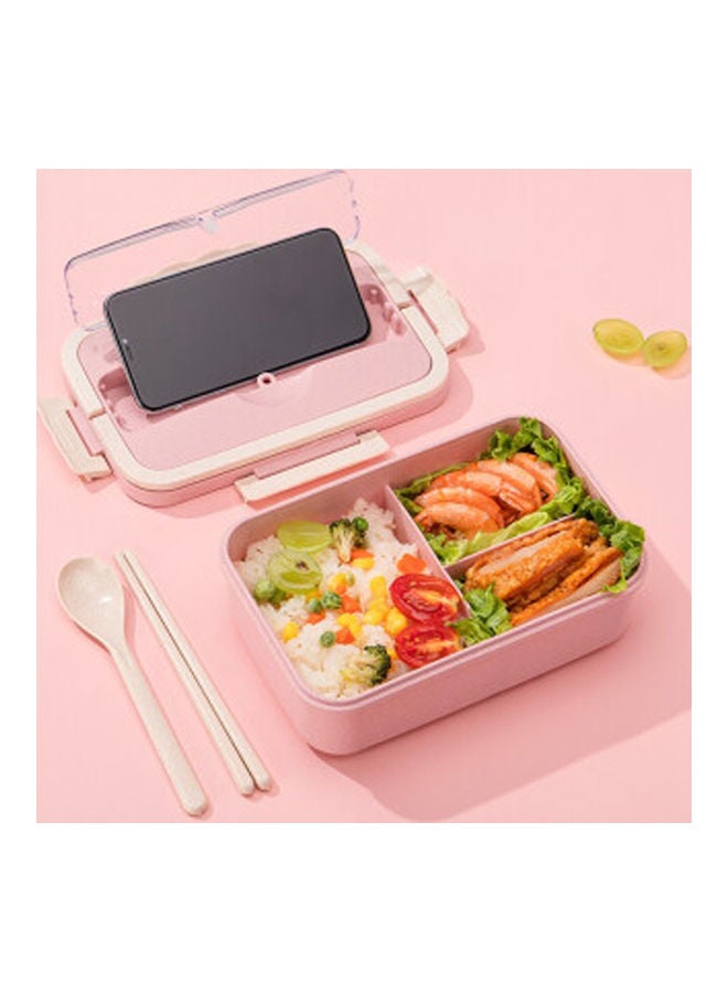 Wheat Straw Microwave Lunch Box Pink