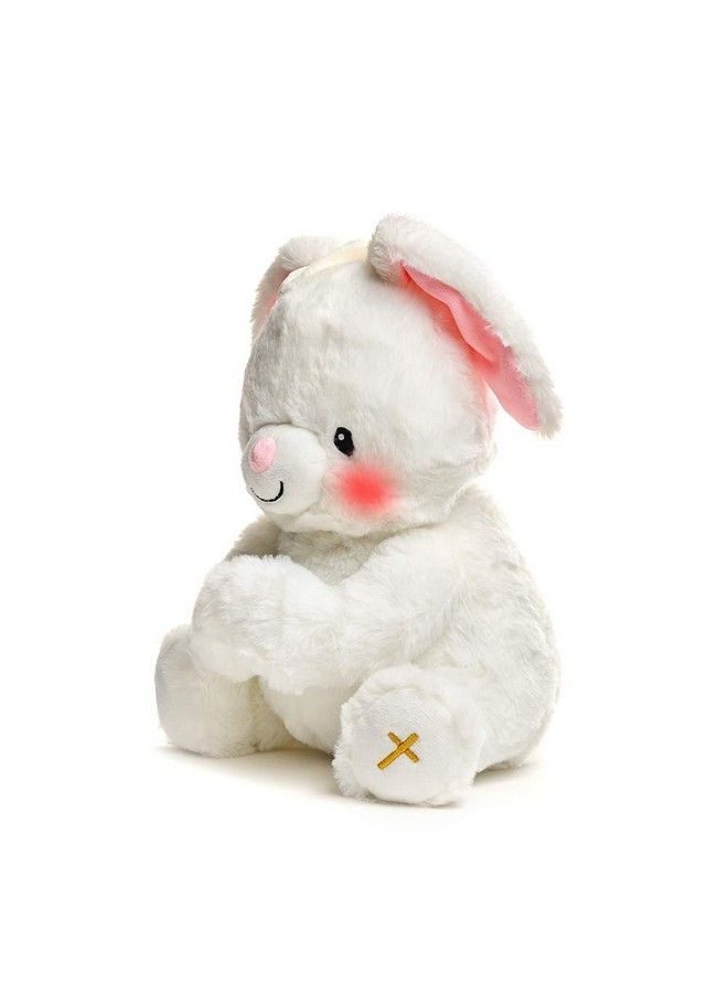 Paws For Prayer Bunny ; Animated Singing Bunny Stuffed Animal Plush Toy Prays Lights Up And Sings This Little Light Of Mine 10 Inches