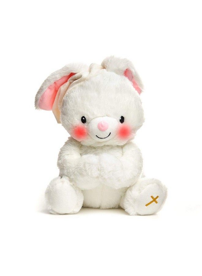 Paws For Prayer Bunny ; Animated Singing Bunny Stuffed Animal Plush Toy Prays Lights Up And Sings This Little Light Of Mine 10 Inches