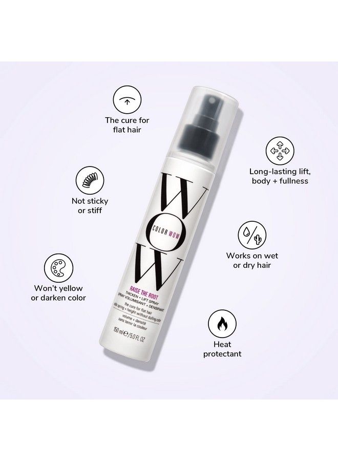 Raise The Root Thicken + Lift Spray Allday Root Lift + Volume On Wet Or Dry Hair; Never Sticky Or Stiff; Non Yellowing; Heat Protection; For All Hair Types Especially Fine Flat Hair